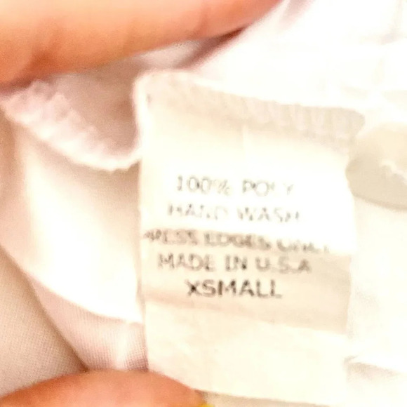 Beluva San Francisco Pleated Button Down Shirt Blouse White Blue Women's XS - Picture 10 of 10